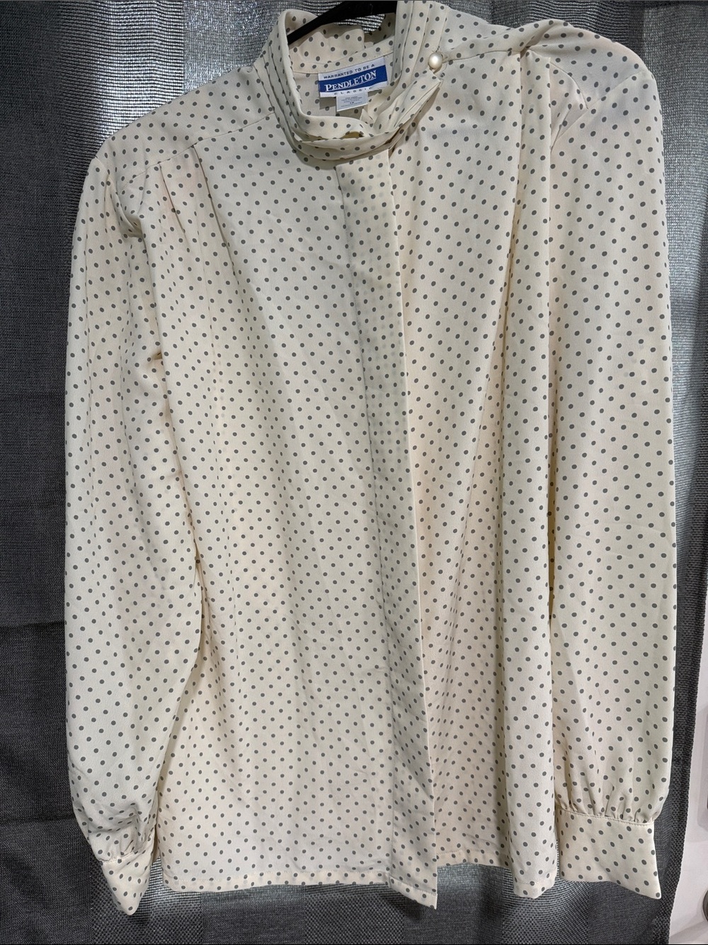 Pendleton Cream Shirt with Black Polka Dots